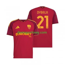 Koszulka AS Roma Paulo Dybala 21 Domowe Koszulki Piłkarskie 2026-2027 Krótki Rękaw